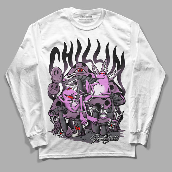 Jordan 2 “Mauve/Off-Noir” DopeSkill Long Sleeve T-Shirt Chillin Graphic Streetwear - White 