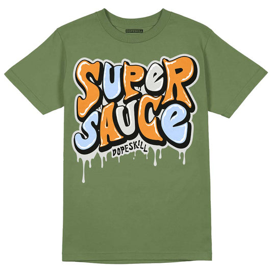 Jordan 5 "Olive" DopeSkill Olive T-Shirt Super Sauce Graphic Streetwear 