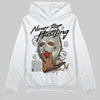 Jordan 5 Retro Reverse Metallic DopeSkill Hoodie Sweatshirt Never Stop Hustling Graphic Streetwear - White