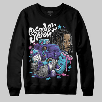 Jordan 8 Retro 'Aqua' 2025 DopeSkill Sweatshirt Stressless Graphic Streetwear - Black