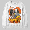 Orange, Black & White Sneakers DopeSkill Sweatshirt Stay Hot Graphic Streetwear - White