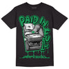 Jordan 1 Low Lucky Green DopeSkill T-Shirt Paid In Full Graphic Streetwear - Black