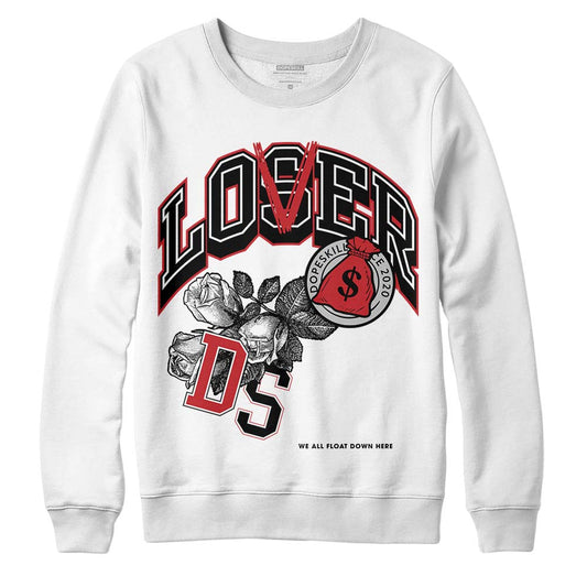 Jordan 12 “Red Taxi” DopeSkill Sweatshirt Loser Lover Graphic Streetwear - White