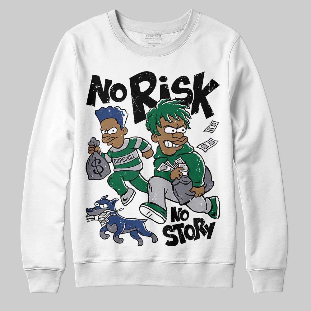 Asics GT-2160 ‘Shamrock Green’ DopeSkill Sweatshirt No Risk No Story Graphic Streetwear - White