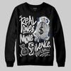 Jordan 4 SB “Summit White/Navy” DopeSkill Sweatshirt Real Ones Move In Silence Graphic Streetwear - Black