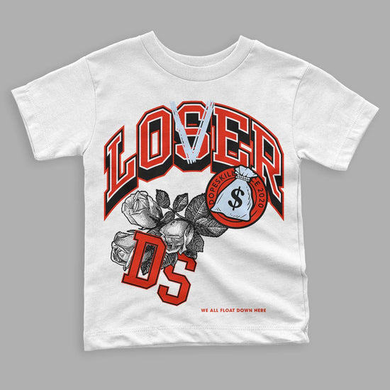 Jordan 6 Retro Toro Bravo DopeSkill Toddler Kids T-shirt Loser Lover Graphic Streetwear - White