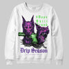 PURPLE Sneakers DopeSkill Sweatshirt New Drip Season Graphic Streetwear - White