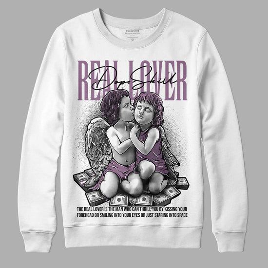 Jordan 2 “Mauve/Off-Noir” DopeSkill Sweatshirt Real Lover Graphic Streetwear - White 