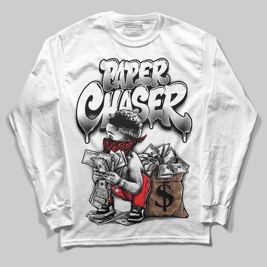 Black and White Sneakers DopeSkill Long Sleeve T-Shirt Paper Chaser Boy Graphic Streetwear - White 