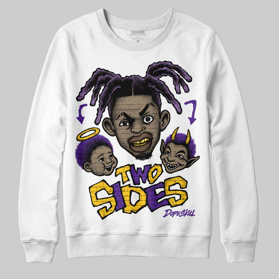 PURPLE Sneakers DopeSkill Sweatshirt Two Sides Graphic Streetwear - White
