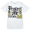 Jordan 6 “Yellow Ochre” DopeSkill T-Shirt Protect Me From Evil Graphic Streetwear - White