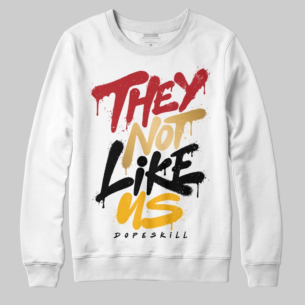 Jordan 12 Retro 'Taxi' 2025 DopeSkill Sweatshirt They Not Like Us Graphic Streetwear - White 