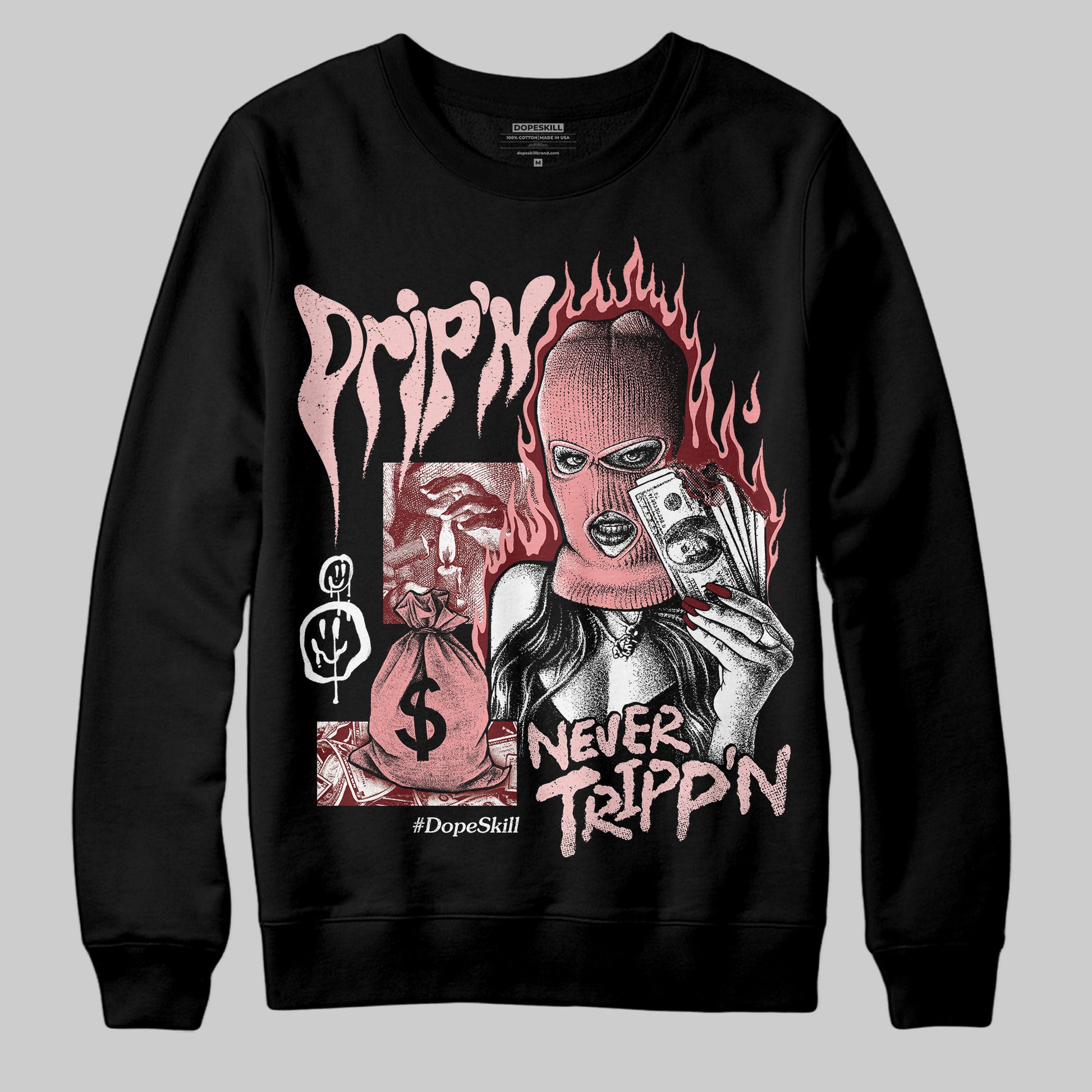 Jordan 3 Retro Valentine's Day Treat Yourself (2025) DopeSkill Sweatshirt Drip'n Never Tripp'n Graphic Streetwear - Black