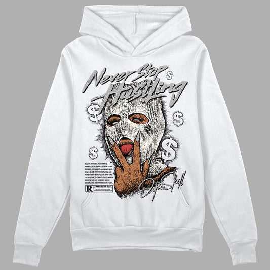 Jordan 3 “Off Noir” DopeSkill Hoodie Sweatshirt Never Stop Hustling Graphic Streetwear - White 