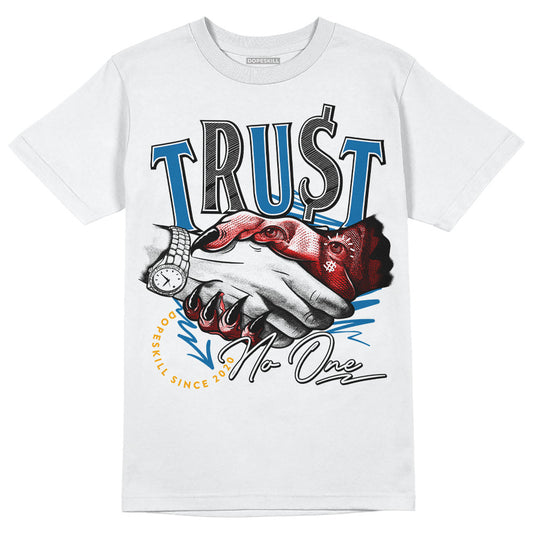 Jordan 4 Retro GS 'Messy Room' DopeSkill T-Shirt Trust No One Graphic Streetwear - White 