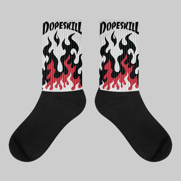 1906R NB Silver Classic Crimson DopeSkill Sublimated Socks FIRE Graphic