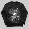 Jordan 4 Retro Cave Stone DopeSkill Long Sleeve T-Shirt Smile Through The Pain Graphic Streetwear - Black