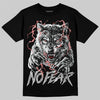 Jordan 12 Black Wolf Grey DopeSkill T-Shirt No Fear Graphic Streetwear - black