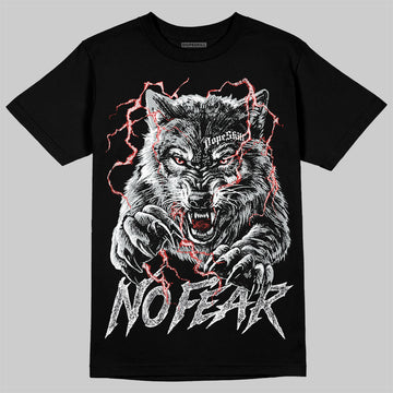 Jordan 12 Black Wolf Grey DopeSkill T-Shirt No Fear Graphic Streetwear - black