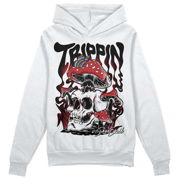 Jordan 12 “Red Taxi” DopeSkill Hoodie Sweatshirt Trippin Graphic Streetwear - White