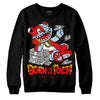 Jordan 11 Retro Cherry DopeSkill Sweatshirt Born To Be Rich Graphic Streetwear - Black