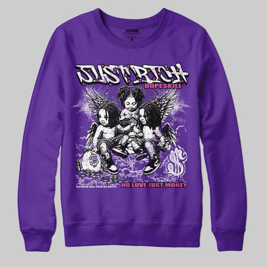 PURPLE Sneakers DopeSkill Sweatshirt Just Rich Graphic Streetwear - Purple