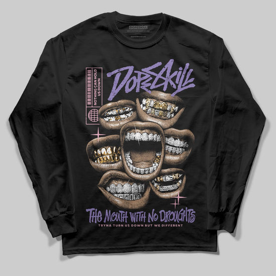 Jordan 11 "Mojave" DopeSkill Long Sleeve T-Shirt The Mouth With No Droughts Graphic Streetwear - black