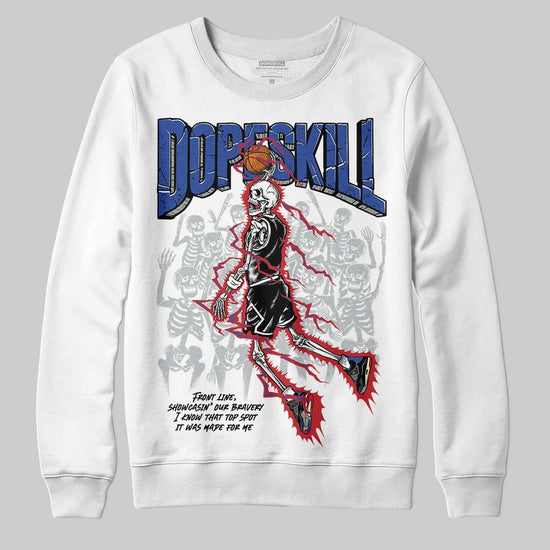 Jordan 4 “Rare Air” DopeSkill Sweatshirt Thunder Dunk Graphic Streetwear - White 