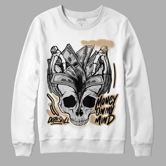 TAN Sneakers DopeSkill Sweatshirt MOMM Skull Graphic Streetwear - White