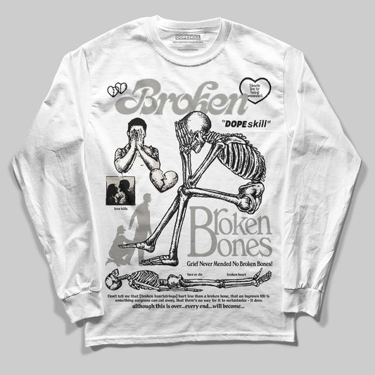 Jordan 3 Retro Pure Money DopeSkill Long Sleeve T-Shirt Broken Bones Graphic Streetwear - White