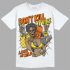 Jordan 4 Thunder DopeSkill T-Shirt Don't Kill My Vibe Graphic Streetwear - White 