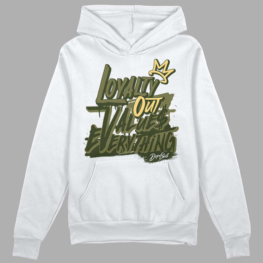 Jordan 4 Retro SE Craft Medium Olive DopeSkill Hoodie Sweatshirt LOVE Graphic Streetwear - White