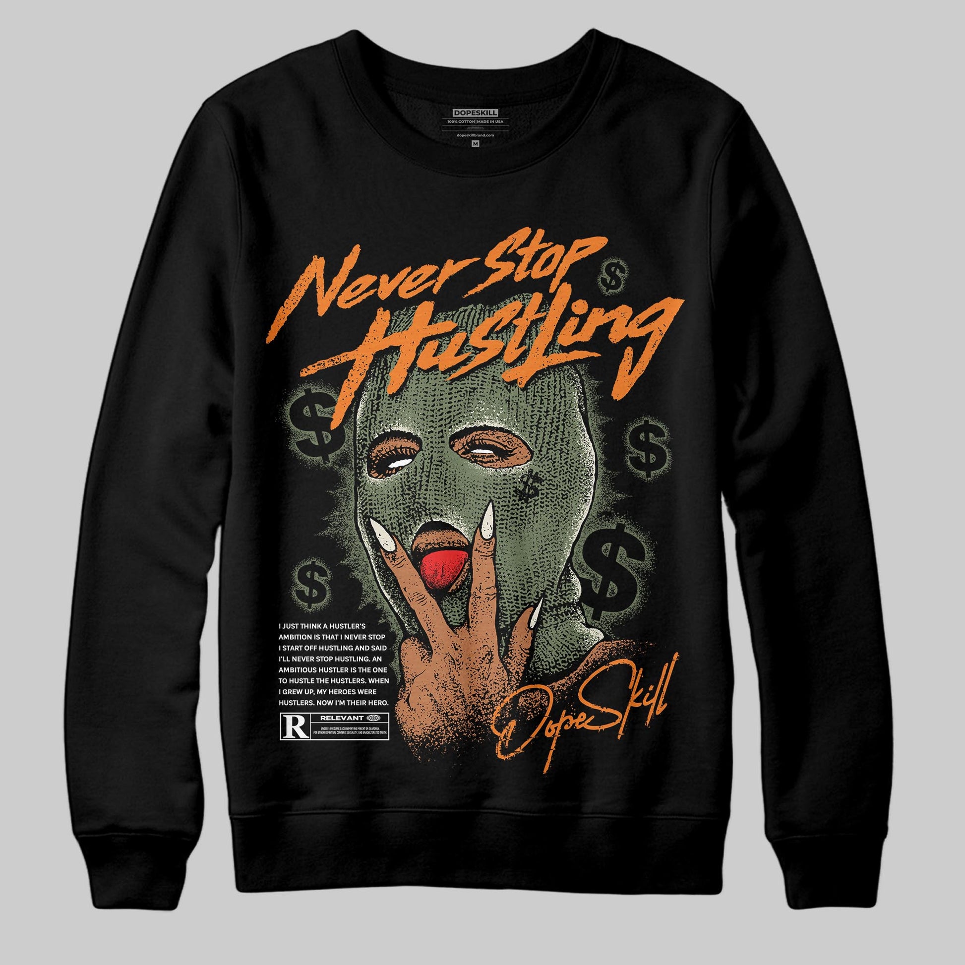 Jordan 4 Retro OG SP Undefeated (2025) DopeSkill Sweatshirt Never Stop Hustling Graphic Streetwear - Black