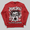 Red Sneakers DopeSkill Long Sleeve T-Shirt Root of Evil Graphic Streetwear - Red