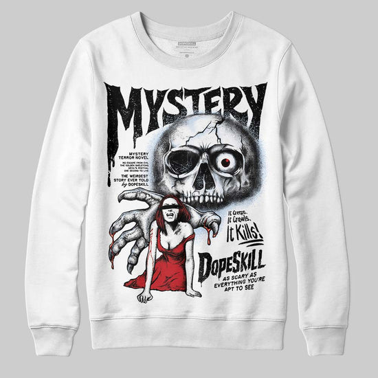 Jordan 5 Retro OG Black Metallic Reimagined DopeSkill Sweatshirt Mystery Ghostly Grasp Graphic Streetwear - White