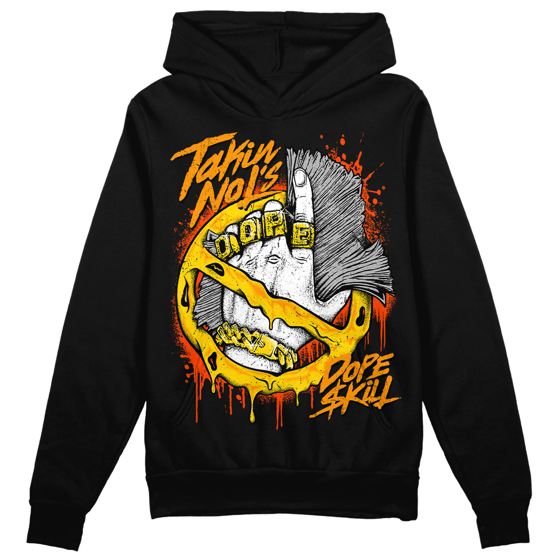 Jordan 6 “Yellow Ochre” DopeSkill Hoodie Sweatshirt Takin No L's Graphic Streetwear - Black 