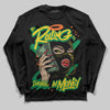 Green Sneakers DopeSkill Long Sleeve T-Shirt Rolling in Money Graphic Streetwear - Black