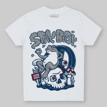 Jordan 12 Retro French Blue (2025) DopeSkill Toddler Kids T-shirt Stay Busy Graphic Streetwear