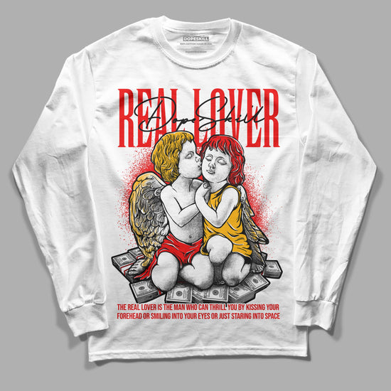 Red Sneakers DopeSkill Long Sleeve T-Shirt Real Lover Graphic Streetwear - White