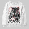 Jordan 12 Black Wolf Grey DopeSkill Sweatshirt No Fear Graphic Streetwear - White