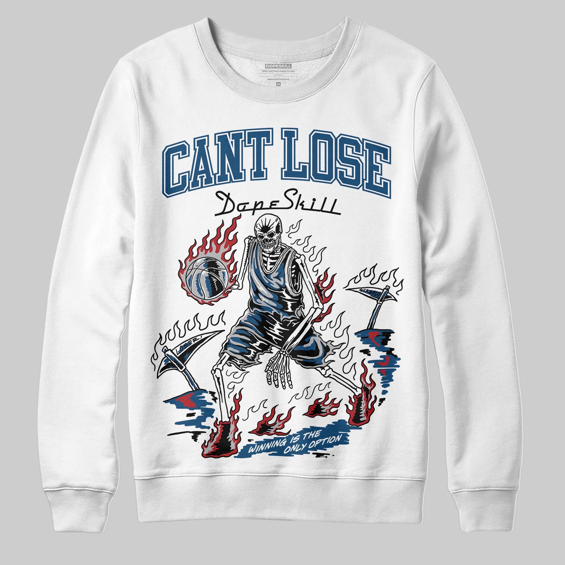Jordan 12 Retro French Blue (2025) DopeSkill Sweatshirt Cant Lose Graphic Streetwear