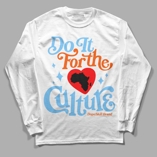 Dunk Low Futura University Blue DopeSkill Long Sleeve T-Shirt Do It For The Culture Graphic Streetwear - White