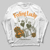 Olive Sneakers DopeSkill Long Sleeve T-Shirt Feeling Lucky Graphic Streetwear - White