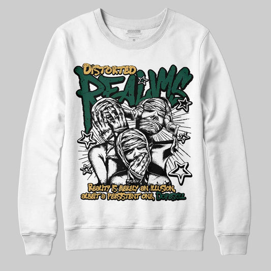 Jordan 1 High OG “Fir” (Pro Green) DopeSkill Sweatshirt Distorted Realms Graphic Streetwear - White