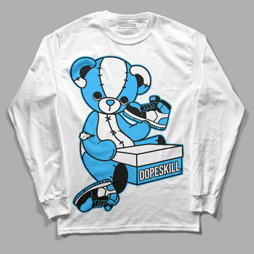 Jordan 1 High Retro OG “University Blue” DopeSkill Long Sleeve T-Shirt Sneakerhead BEAR Graphic Streetwear - White