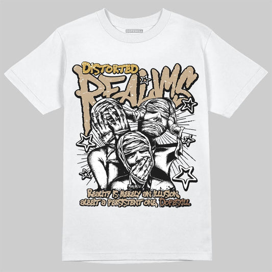 Jordan 1 High OG “Shop Jacket” DopeSkill T-Shirt Distorted Realms Graphic Streetwear - White