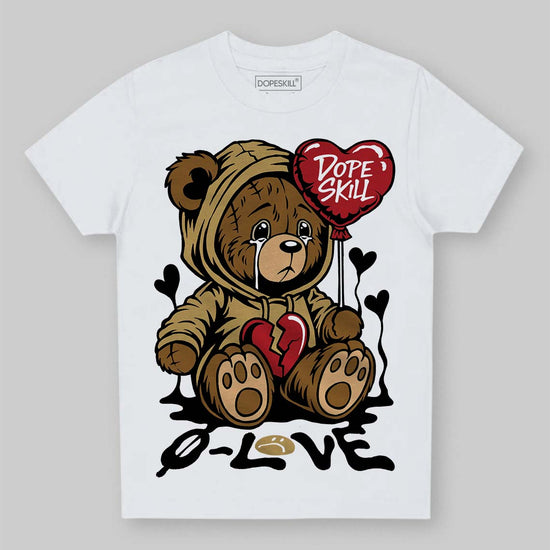 Jordan 4 Retro “Pizza” DopeSkill Toddler Kids T-shirt Broken Bear Graphic Streetwear - White