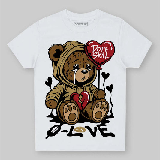 Jordan 4 Retro “Pizza” DopeSkill Toddler Kids T-shirt Broken Bear Graphic Streetwear - White