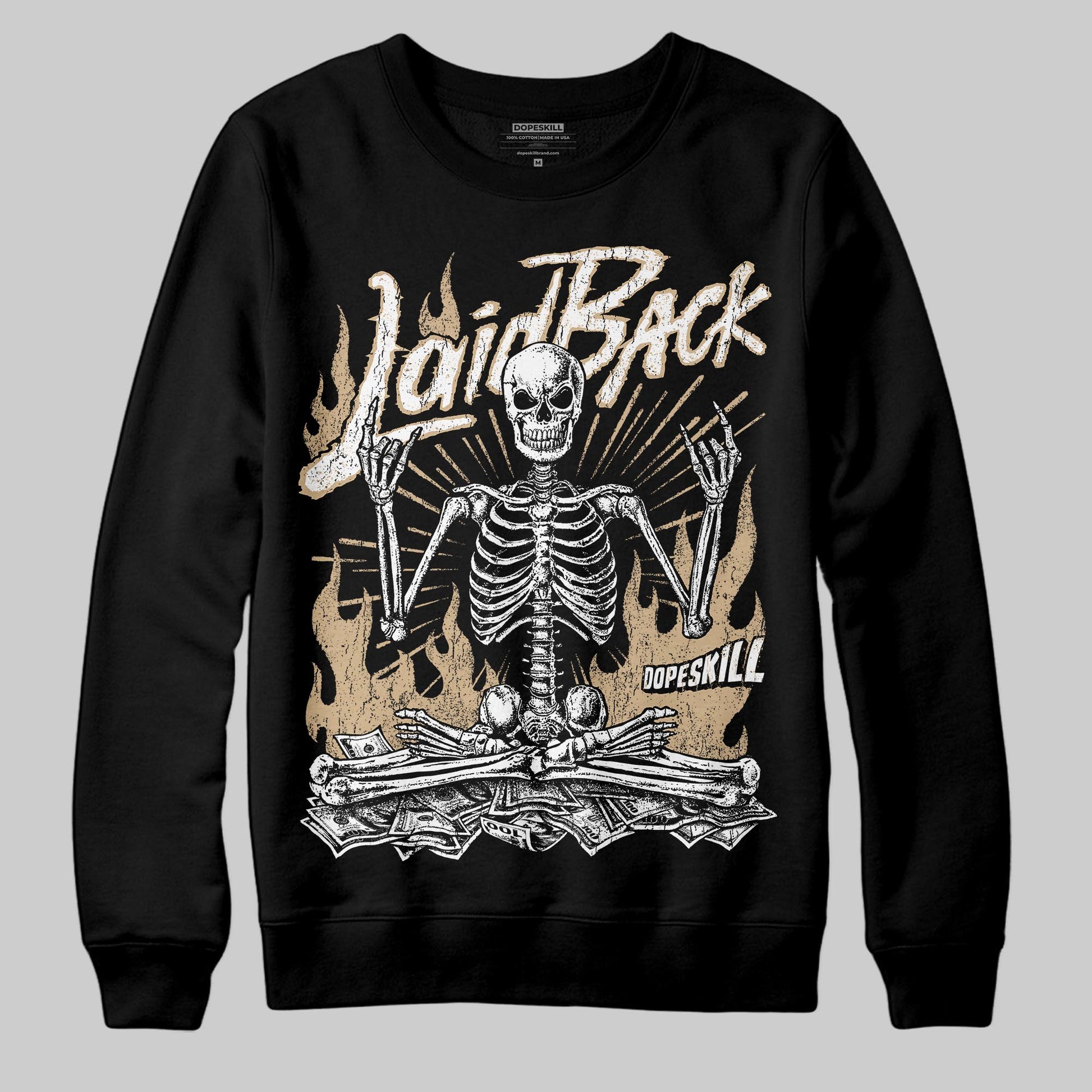 TAN Sneakers DopeSkill Sweatshirt Laid Back Graphic Streetwear - black