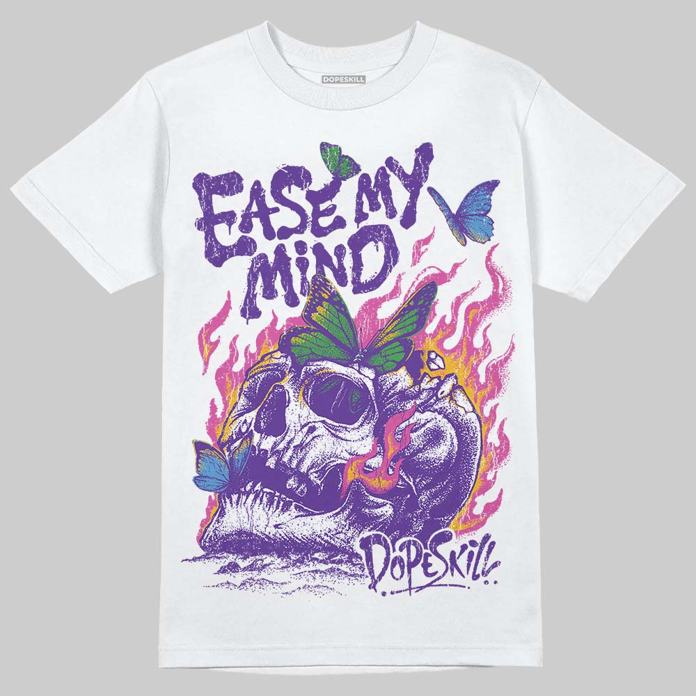 PURPLE Sneakers DopeSkill T-Shirt Ease My Mind Graphic Streetwear - White  